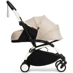 Stokke Poussette YOYO³ Complète 0+ et 6+ x Bonpoint Châssis Blanc - Beige