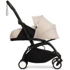 Stokke Poussette YOYO³ Complète 0+ et 6+ x Bonpoint Châssis Noir - Beige