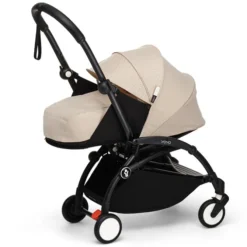 Stokke Poussette YOYO³ Complète 0+ et 6+ x Bonpoint Châssis Noir - Beige