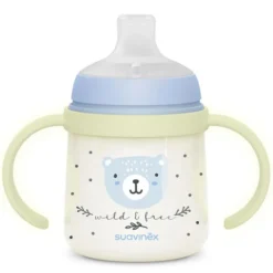 Suavinex Biberon à Anses Wild & Free Night and Day Bleu - 150 ml