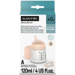 Suavinex Biberon Anti-Colique Zerø.Zerø Spécial Allaitement Fair - 120 ml