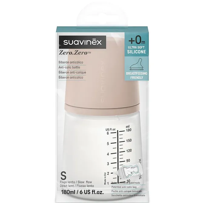 Suavinex Biberon Anti-Colique Zerø.Zerø Medium - 180 ml