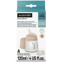 Suavinex Biberon Anti-Colique Zerø.Zerø Spécial Allaitement Light - 120 ml