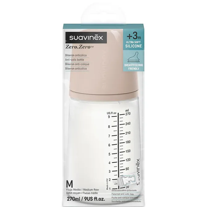 Suavinex Biberon Anti-Colique Zerø.Zerø Medium - 270 ml