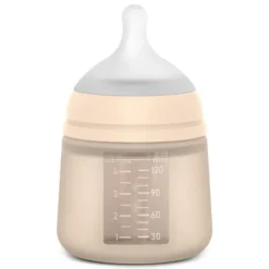 Suavinex Biberon Silicone Tétine SX Pro Colour Essence Sable - 120 ml