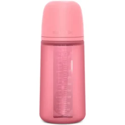 Suavinex Biberon Silicone Tétine SX Pro Colour Essence Rose Flamant - 330 ml
