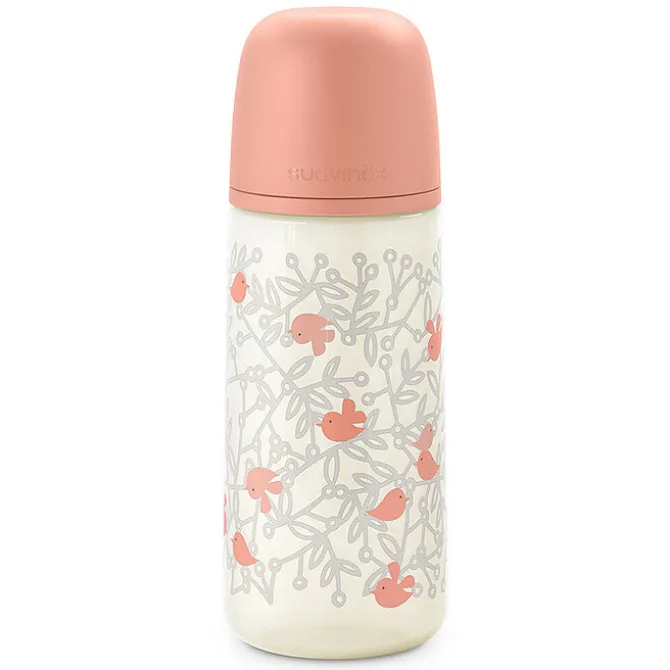 Suavinex Biberon Tétine Symétrique SX Pro Birdies Rose - 360 ml