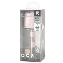Suavinex Biberon Tétine Symétrique SX Pro Bonhomia Rose - 270 ml