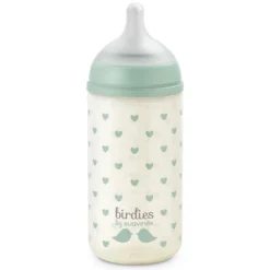 Suavinex Biberon Verre Tétine Symétrique SX Pro Birdies Vert - 240 ml