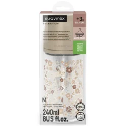 Suavinex Biberon Verre Tétine Symétrique SX Pro Wonderland Neutral Liberty - 240 ml