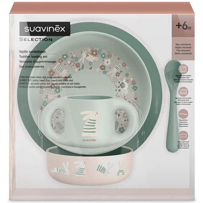 Suavinex Coffret Repas 5 Pièces Wonderland - Green