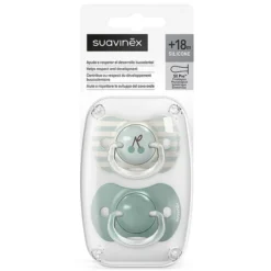 Suavinex Lot de 2 Sucettes Symétriques SX Pro Birdies Vert - 18 Mois +