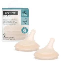 Suavinex Lot de 2 Tétines Zerø.Zerø 1 Trou Light - Débit Lent