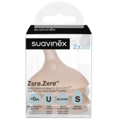 Suavinex Lot de 2 Tétines Zerø.Zerø 1 Trou - Débit Lent