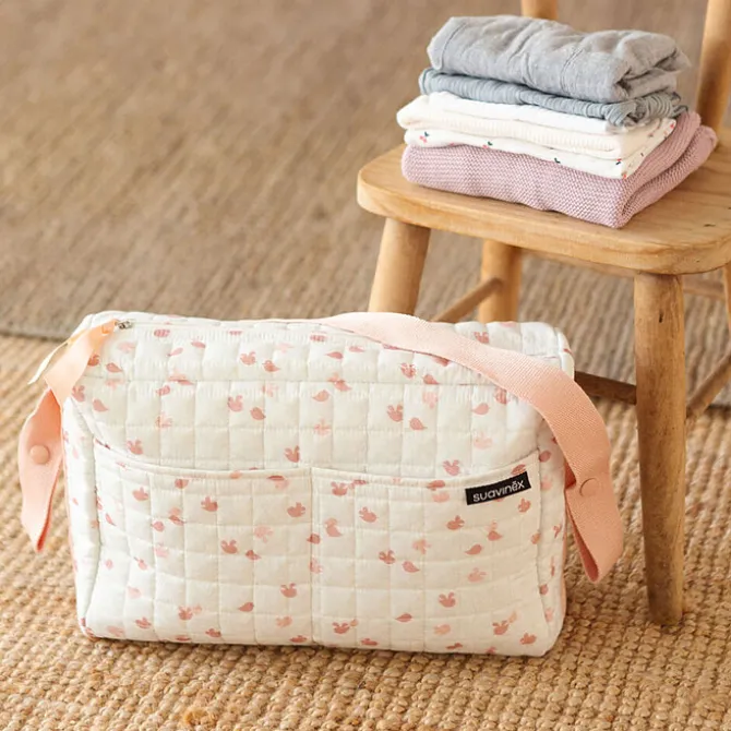 Suavinex Sac de Maternité Découverte avec Produits de Soin - Birdies Pink