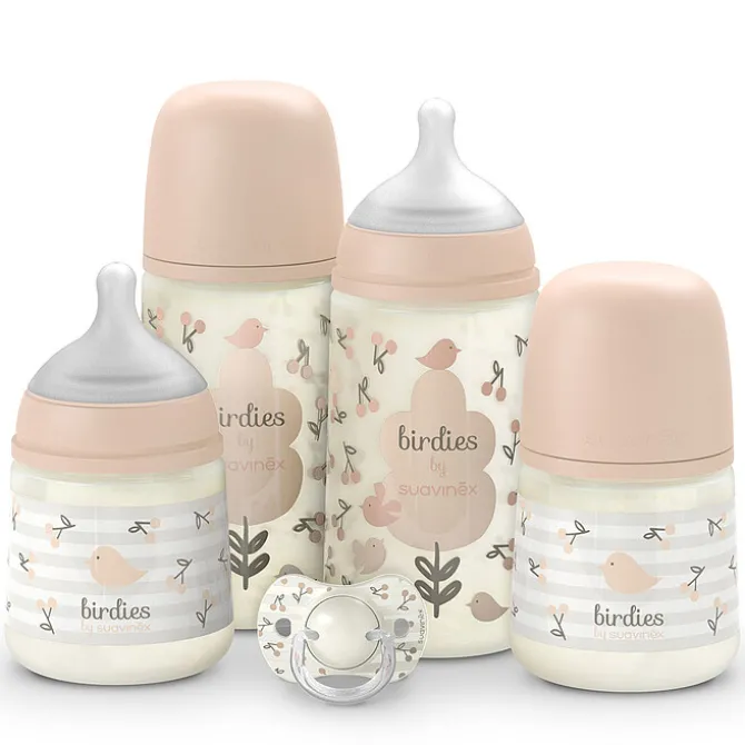 Suavinex Set Nouveau-né Birdies - Rose