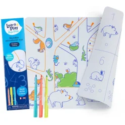 Super Petit Set de Table à Colorier Réversible et ses 3 Feutres - Chiffres