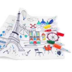 Super Petit Set de Table à Colorier et ses 5 Feutres - Paris