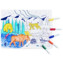 Super Petit Set de Table à Colorier et ses 5 feutres - Boreal