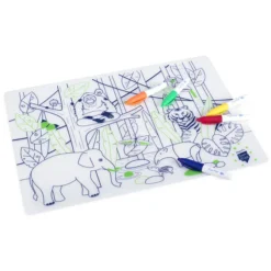 Super Petit Set de Table à Colorier et ses 5 feutres - Wildlife