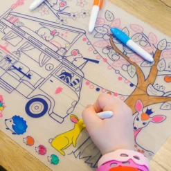 Super Petit Set de Table à Colorier et ses 5 feutres - Dream Van