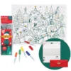 Super Petit Set de Table à Colorier et ses 5 feutres - Le Village de Noël