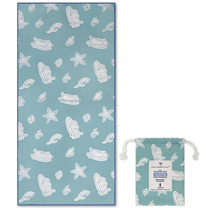 Swim Essentials Serviette de Plage - Surf Dogs