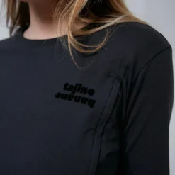 Tajinebanane Robe d'Allaitement Manches Longues La P'allaite Noir - XS