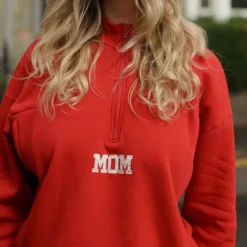 Tajinebanane Sweat d'Allaitement Mom Rouge - L
