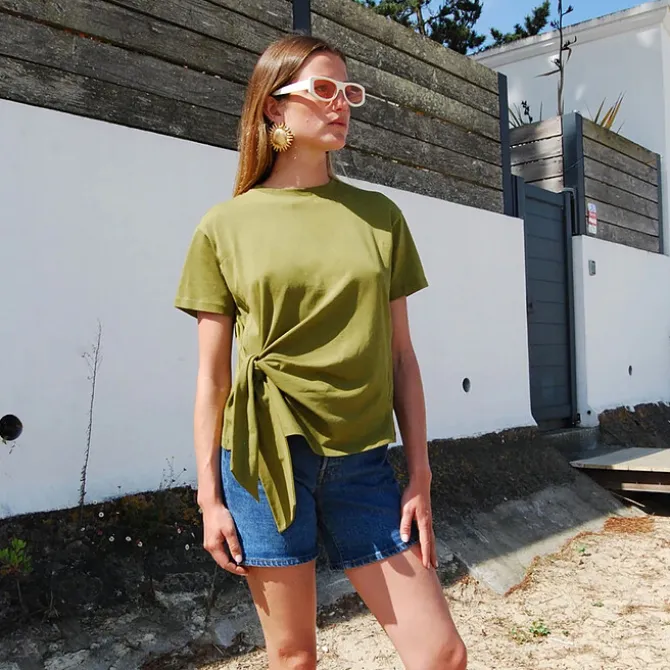Tajinebanane T-shirt d'Allaitement Noué - M