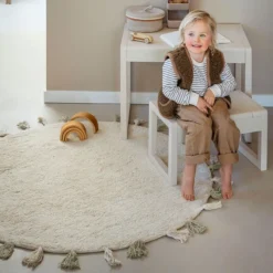 Tapis Petit Tapis Sara Naturel - Ø 130 cm