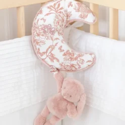 Tartine et Chocolat Augustin le Lapin Musical - Toile de Jouy Rose