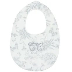 Tartine et Chocolat Bavoir - Toile de Jouy Gris Clair