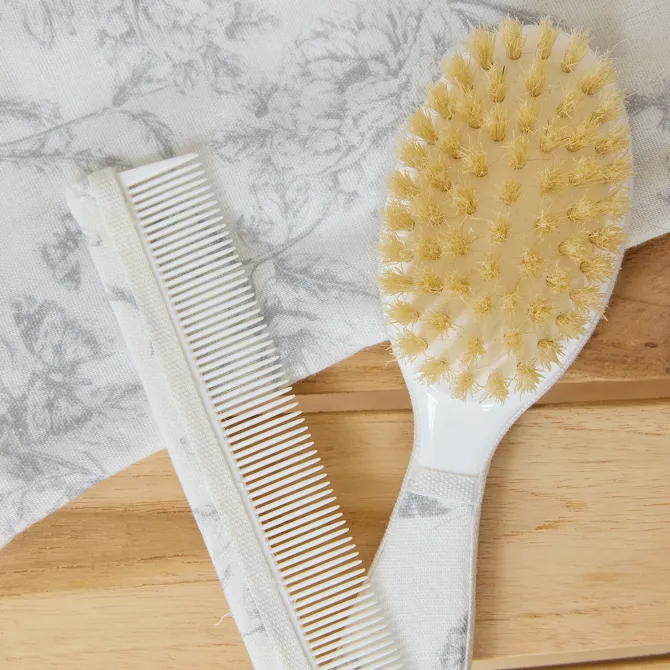 Tartine et Chocolat Brosse et Peigne - Toile de Jouy Gris