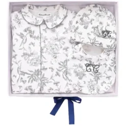 Tartine et Chocolat Coffret de Naissance Toile de Jouy Gris - 3 Mois