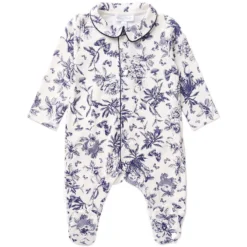 Tartine et Chocolat Coffret de Naissance Toile de Jouy Bleu - 1 Mois