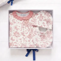 Tartine et Chocolat Coffret de Naissance Toile de Jouy Rose - 3 Mois