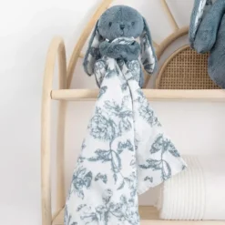 Tartine et Chocolat Doudou Augustin le Lapin - Toile de Jouy Bleu