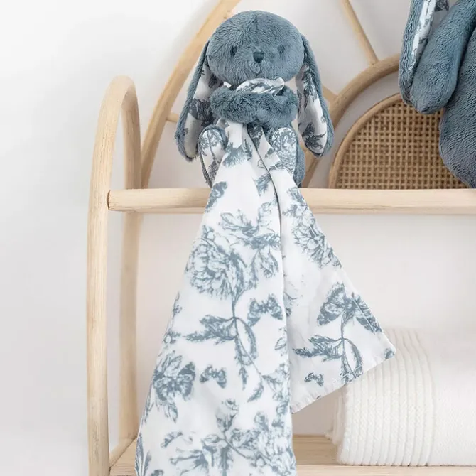 Tartine et Chocolat Doudou Augustin le Lapin - Toile de Jouy Bleu