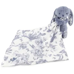 Tartine et Chocolat Doudou Augustin le Lapin - Toile de Jouy Bleu