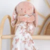 Tartine et Chocolat Doudou Augustin le Lapin - Toile de Jouy Rose Pêche