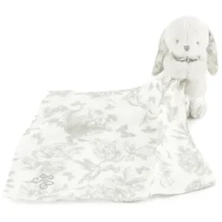 Tartine et Chocolat Doudou Augustin le Lapin - Toile de Jouy Gris Clair