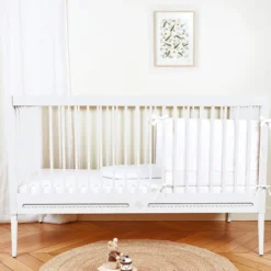 Tartine et Chocolat Lit Bébé Evolutif Gustavienne Blanc - 70 x 140 cm