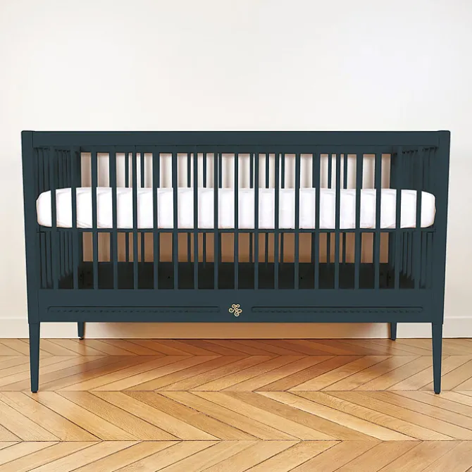 Tartine et Chocolat Lit Bébé Evolutif Gustavienne Bleu Profond - 70 x 140 cm