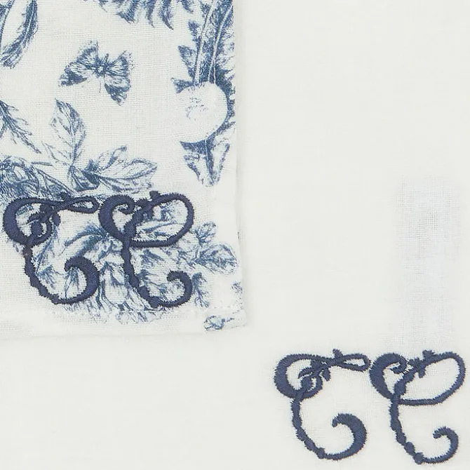 Tartine et Chocolat Lot de 2 Langes - Toile de Jouy Bleu