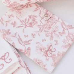 Tartine et Chocolat Protège-carnet de Santé - Toile de Jouy Rose