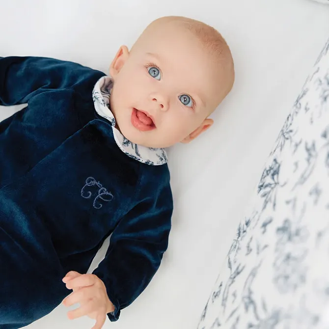 Tartine et Chocolat Pyjama Toile de Jouy Bleu - 6 Mois
