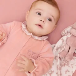 Tartine et Chocolat Pyjama Toile de Jouy Rose - 1 Mois