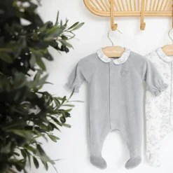 Tartine et Chocolat Pyjama Toile de Jouy Gris - 1 Mois