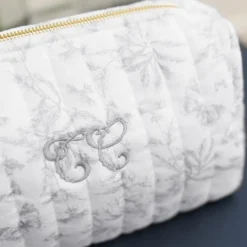 Tartine et Chocolat Trousse de Toilette - Toile de Jouy Gris Clair
